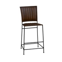 Khemchand handicraft Genuine Leather Bar Chair, for Commercial Furniture, Size : 49x52x102