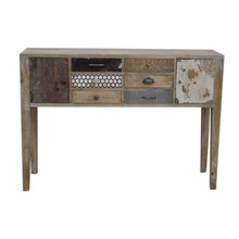 CONSOLE TABLE WITH MULTI DRAWER STORAGE, Color : natural
