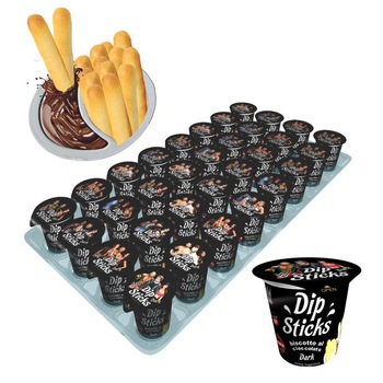 HUGS DIPSTICKS DARK CHOCOLATE BISCUIT CUP