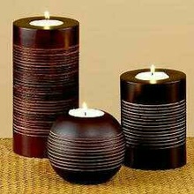 Crafts Galore Wooden Candle Holder