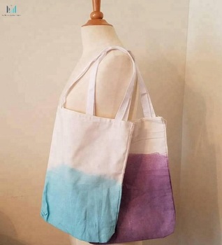 Cotton Reusable Handmade Dip dyed tote Bag