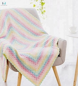 crochet flower knitted bedspread