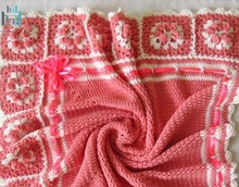 Cuddly flowers covering Handmade Baby Soft Blanket