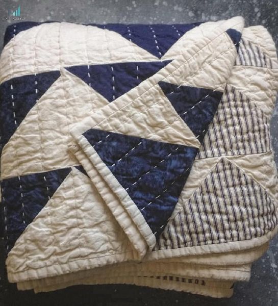 Hand Quilted Throw Cotton Blanket