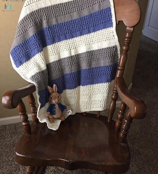 Grey Owl Handmade Crochet Baby Blanket