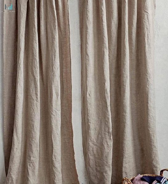 Pure linen stone washed Top linen curtain