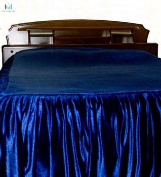 Queen Size velvet ruffle bed spread