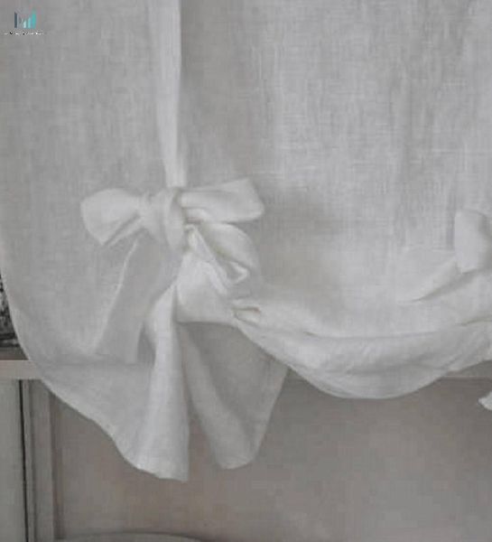 Soft White washed Linen Handmade curtains drapes