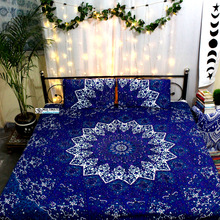 Blue Bohemian Psychedelic Star duvet cover