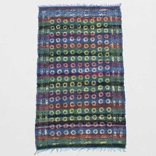 Handmade Colorful Dhurrie Chindi Dari, Technics : Woven
