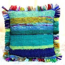 Recycled Fabric Rag Pillow