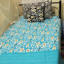 Sari blanket Ikkat Kantha Quilts