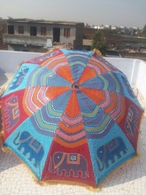 Gujrat Handicraft cotton Embroidered Garden Parasols Umbrella