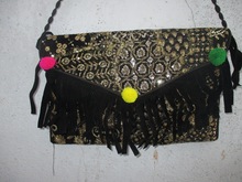 Cotton embroidered tribal clutch, Size : 18 x 30 Cms