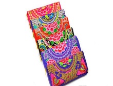 Cotton Fabric Embroidered Women Card Holder