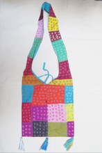 Gujrat Handicraft Cotton Embroidery shoulder bag, Pattern : Patchwork