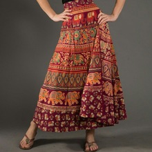 Peacock mandala skirts, Technics : Embroidered