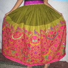 Gujrat handicraft silk sari Skirts, Gender : Women