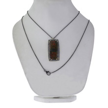 Ammolite Chain Pendant Necklace
