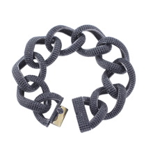 Black Spinel Gemstone Link Chain Bracelet, Style : Designer