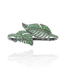 Green Gemstone Palm Bracelet