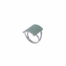 Chic Designs Silver Weight Green Gemstone Ring, Occasion : Anniversary, Engagement, Gift, Party, Wedding