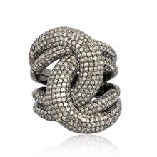 Pave Diamond Hercules Knot Ring