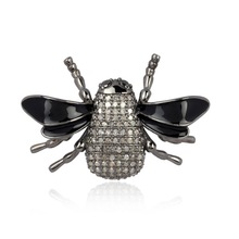 Pave Diamond Housefly Silver Pendant, Occasion : Party