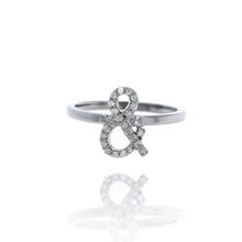 Pave Diamond Initial Ring