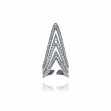 Pave Diamond Silver Nail Ring, Gender : Women's