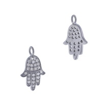 Pave Diamond Stylish Religious Hamsa Charm Pendant