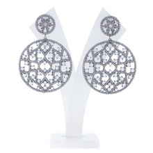 Rainbow Moonstone Pave Diamond Earrings, Occasion : Party