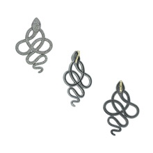 Ruby Gemstone Diamond Snake Pendant, Size : 53X35 MM