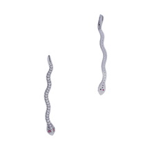 Ruby Gemstone Snake Charm Pendant, Size : 40X4 MM
