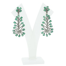 Chic Designs Weight Silver Emerald Earrings, Occasion : Anniversary, Engagement, Gift, Party, Wedding