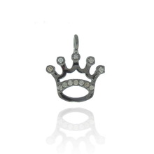 Silver King Crown Charm
