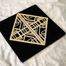 Fabric Art Deco style invitation, Feature : Handmade