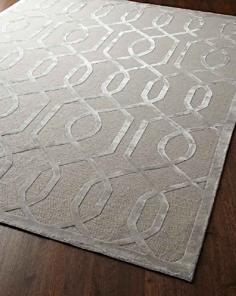 Knotted wool silk Rug Carpet