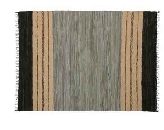 Leather dhurrie rug, Feature : Anti-Slip