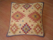 Square wool kilim pillow, for Chair, Decorative, Seat, Technics : Woven