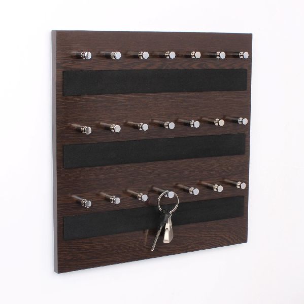 Wall Mounted Key Chain Holder Board, Color : Wenge