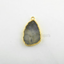 Handmade Labradorite Slice Bezel