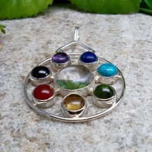 Spiritual 7 Pieces Natural Gemstone chakra Pendant
