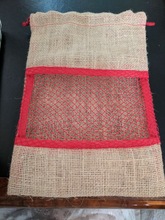 Jute Bag with Strong Mesh Bag,, Size : 20 x 30