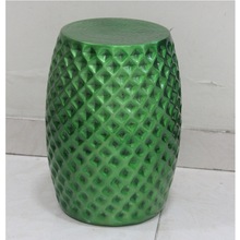 Dotted Hammered Metal Stool Chair