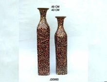 Glass Mosaic Iron Vase