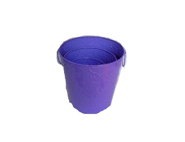 Purple Powder coated Iron round pot