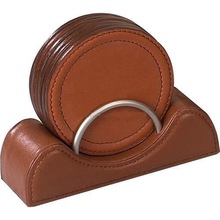 Round Leather coasters with holder, Feature : Eco-Friendly