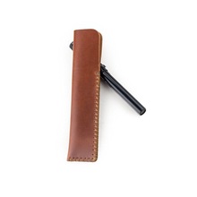 Genuine Leather Single Pen Case, Size : Standard Size
