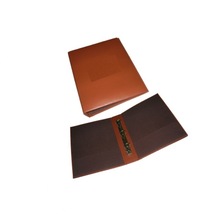 Folder Leather three Rings Binder, Color : Brown